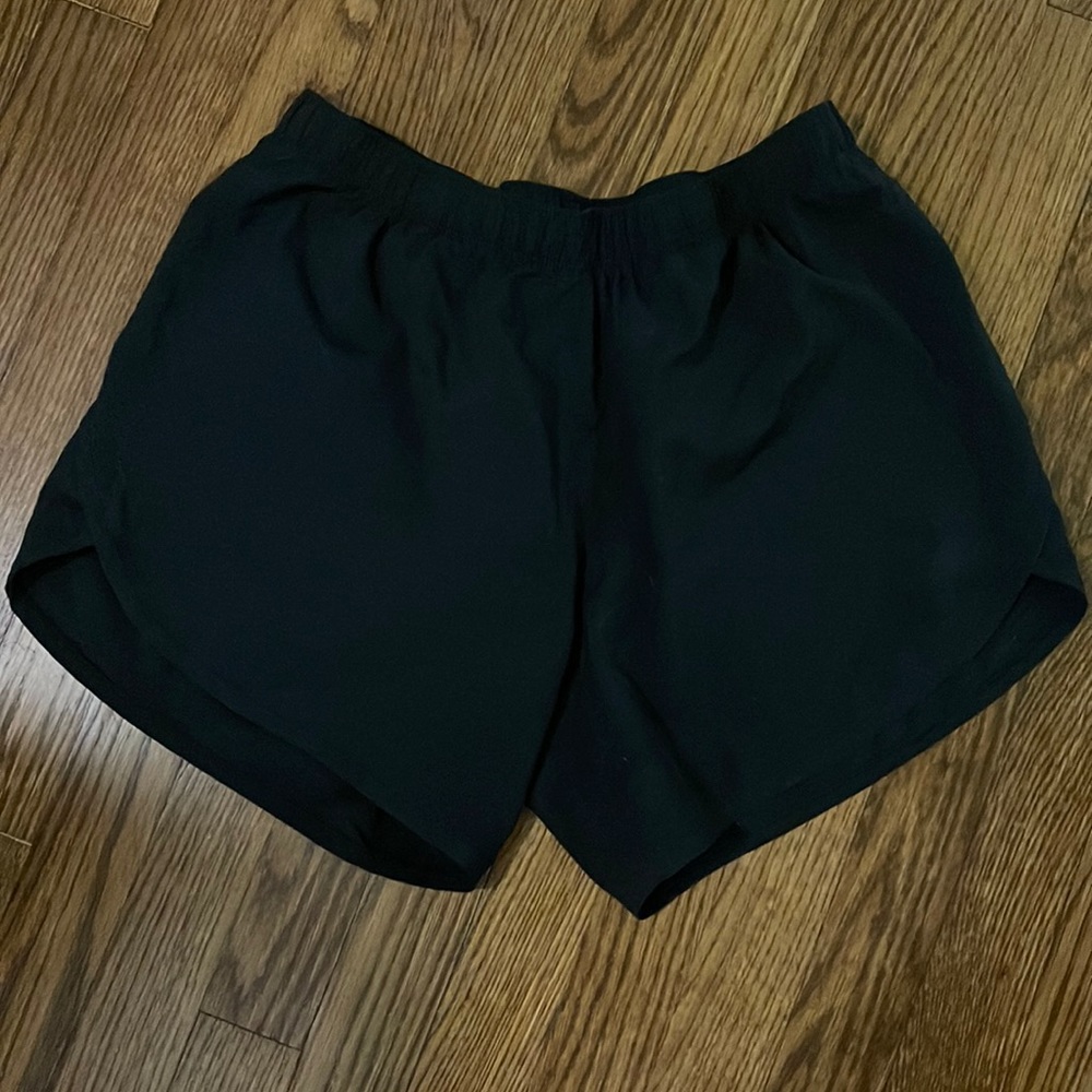 Black running shorts